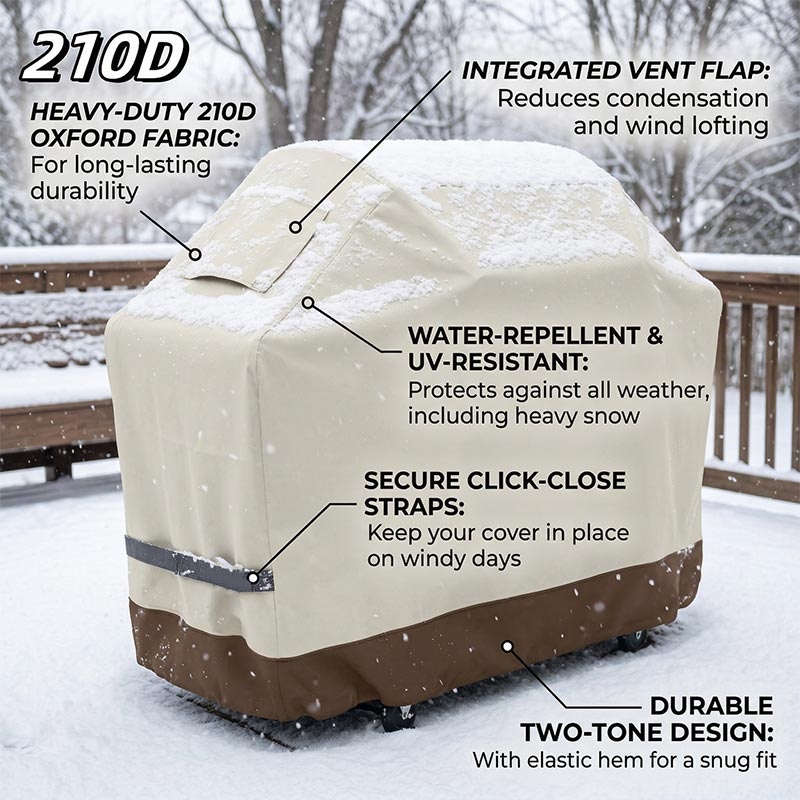 Outdoor Furniture Protector - Чехол для газового гриля 210D, бежевый,