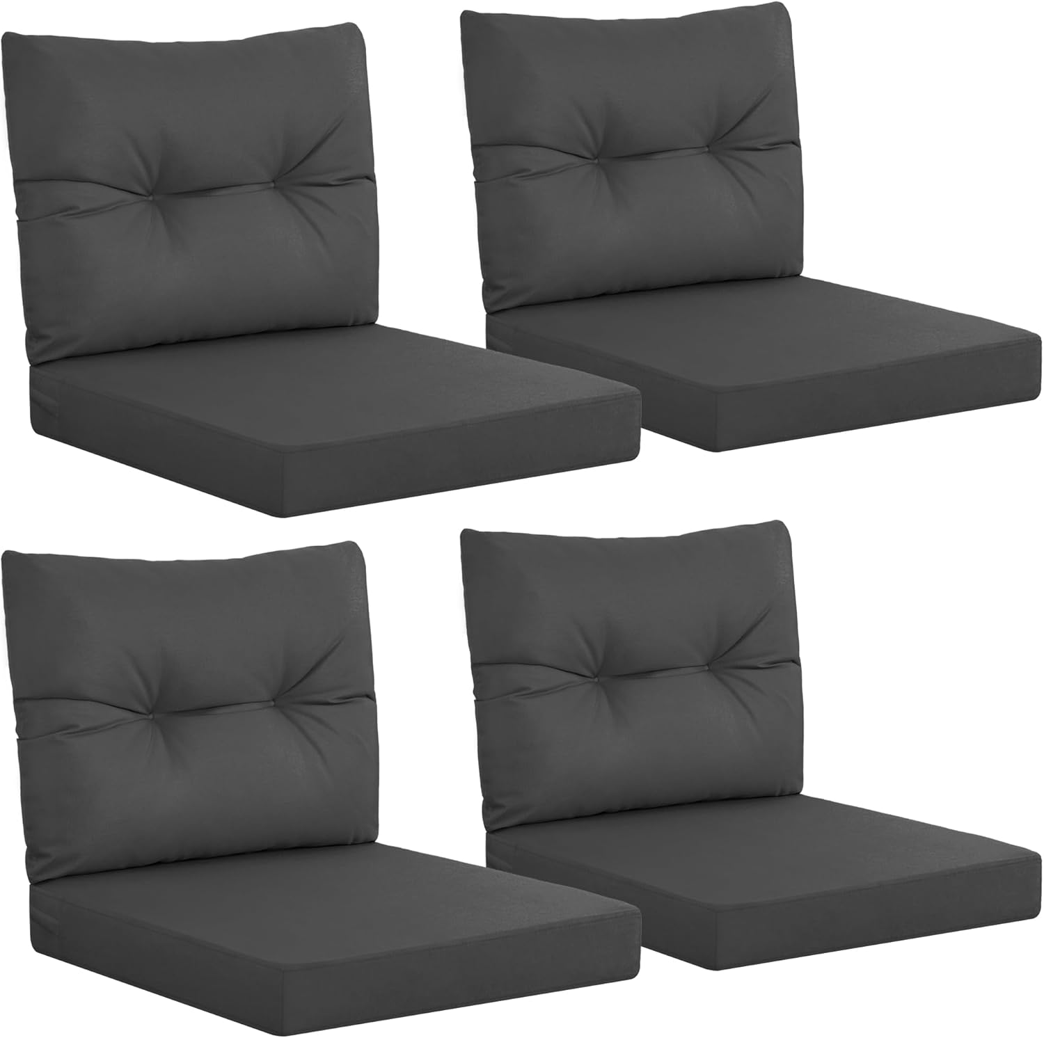 Outdoor Furniture Cushions 24 X 24 - Комплект из 4 темно-серых подушек для