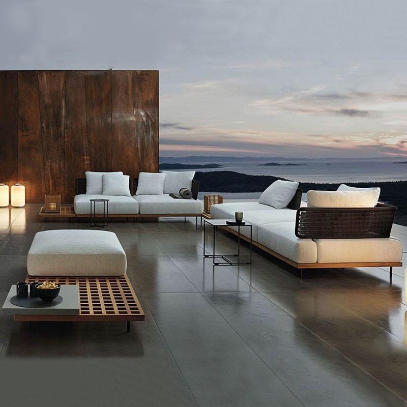 Outdoor Furniture Teak Wood - Уличный диван для патио, виллы, террасы,
