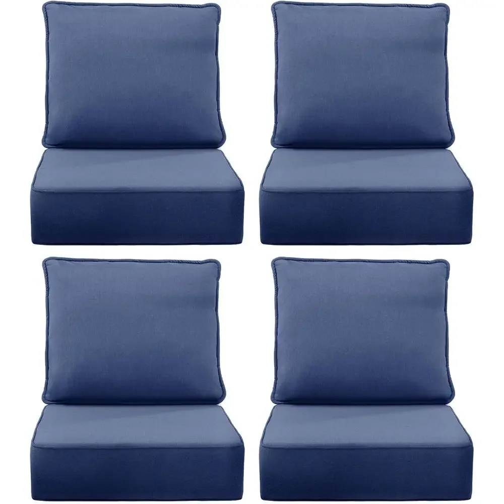 Outdoor Furniture Cushions 24 X 24 - 6 толстых подушек для уличных стульев,