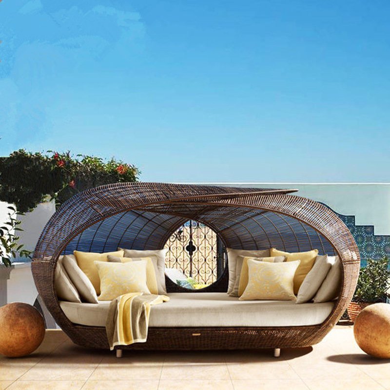 Плетеная полукруглая кушетка и – обзор и цена Outdoor Furniture In Sale