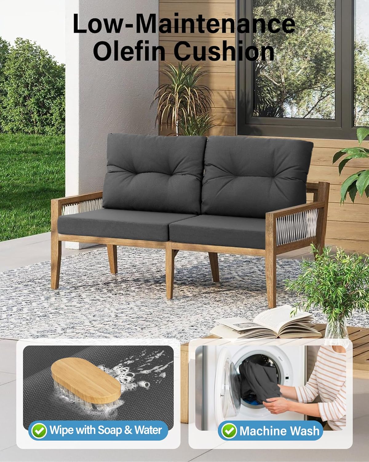 Комплект из 4 темно-серых поду – обзор и цена Outdoor Furniture Cushions 24 X 24
