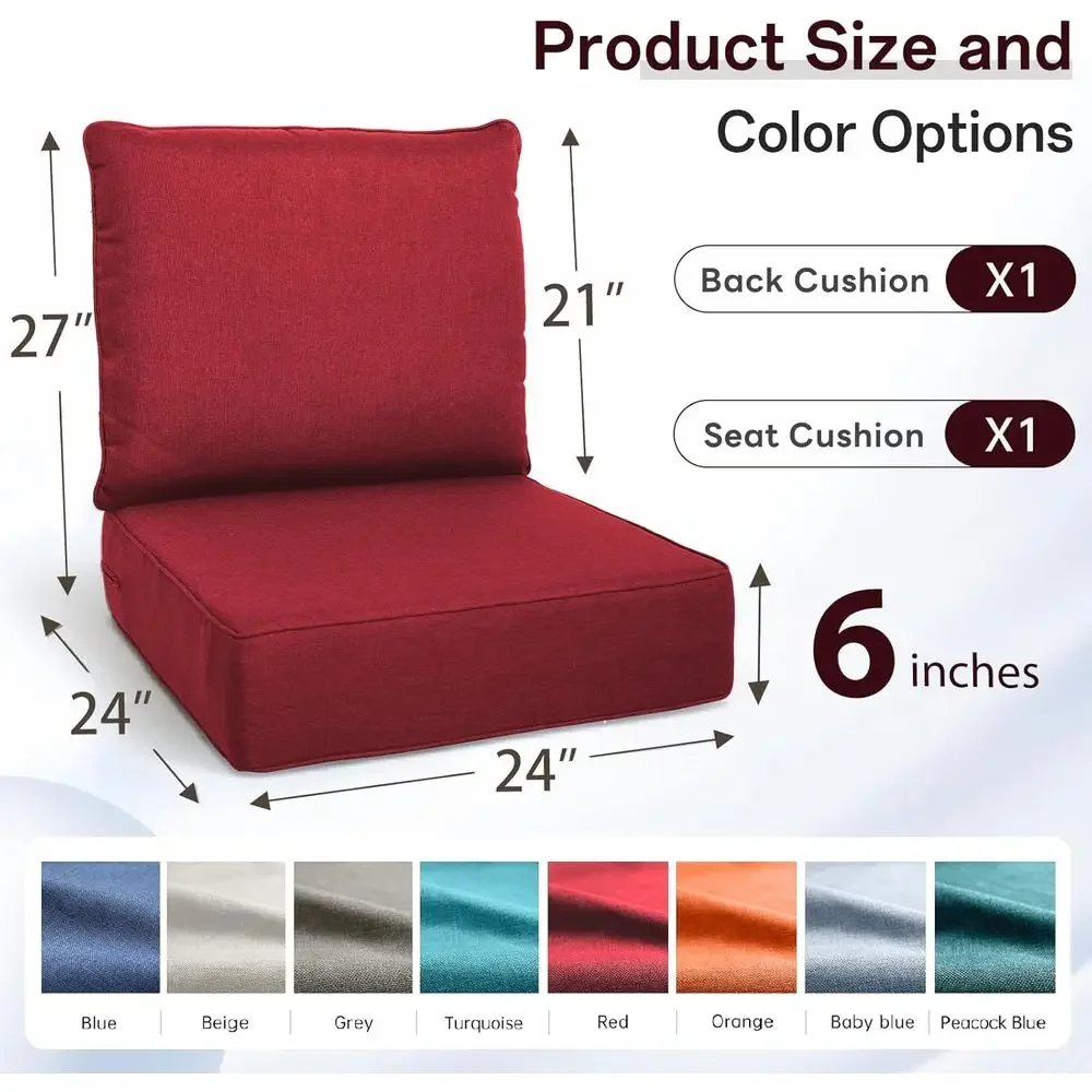 Набор уличных подушек для сиде – обзор и цена Outdoor Furniture Cushions 24 X 24