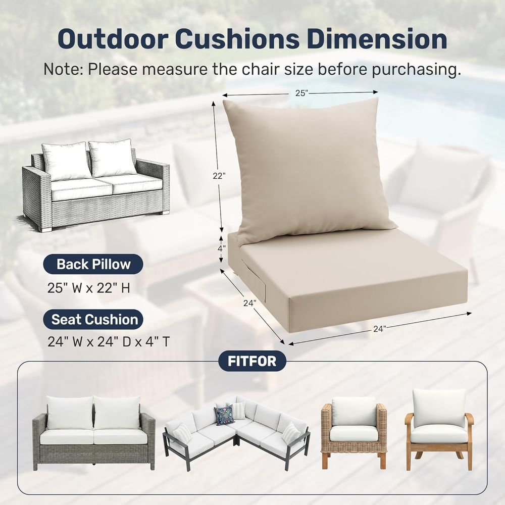 Подушки для уличной мебели 24  – обзор и цена Outdoor Furniture Cushions 24 X 24