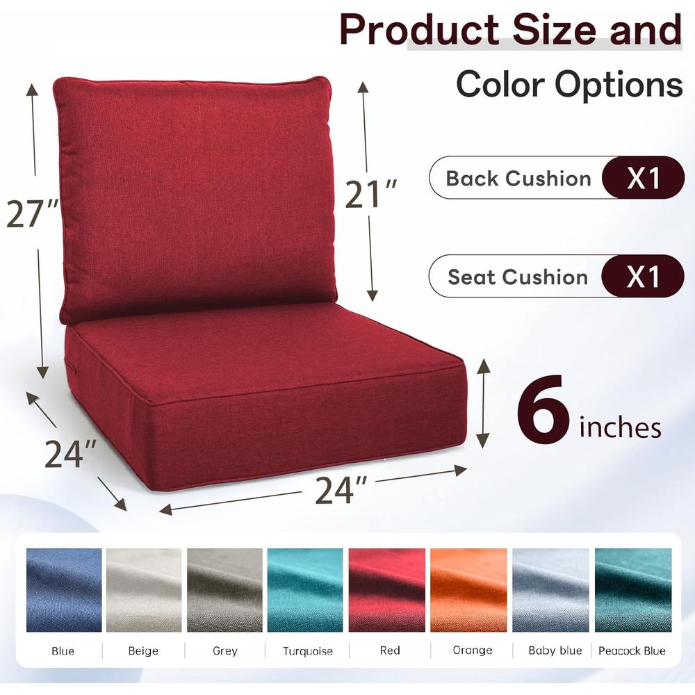 Роскошный комплект уличных под – обзор и цена Outdoor Furniture Cushions 24 X 24