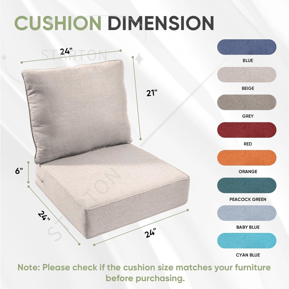 Набор подушек для уличных стул – обзор и цена Outdoor Furniture Cushions 24 X 24