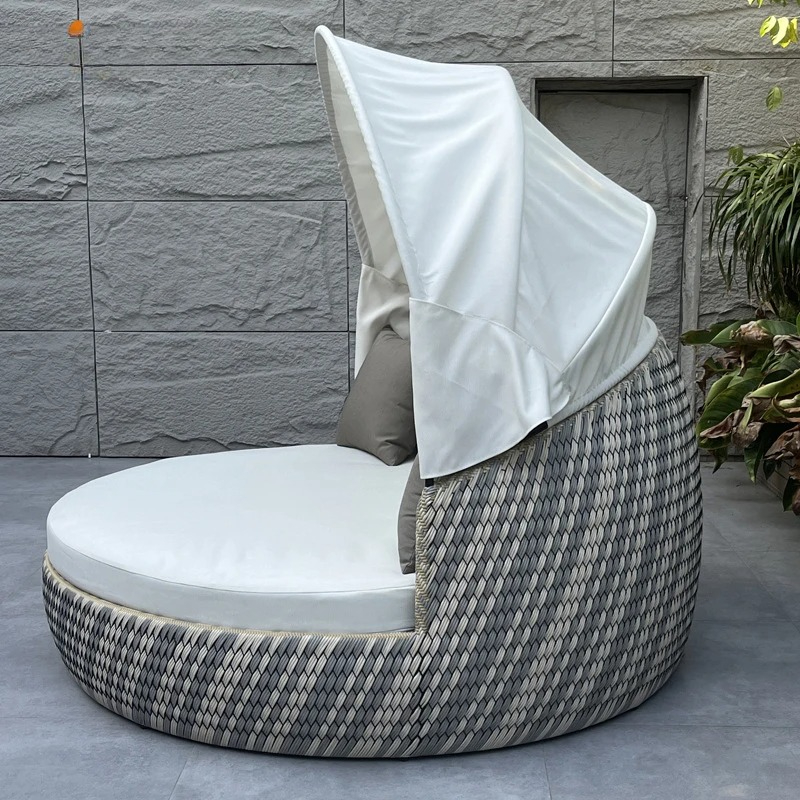 Круглая плетеная кушетка-шезло – обзор и цена Outdoor Daybed Sofa