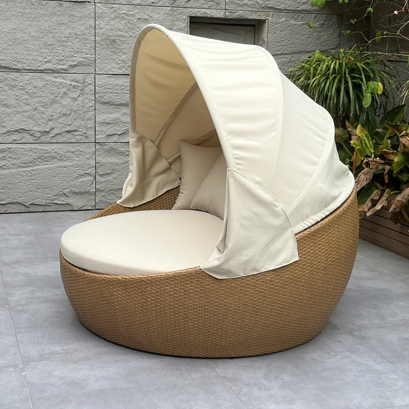 Круглая плетеная кушетка-шезло – обзор и цена Outdoor Daybed Sofa