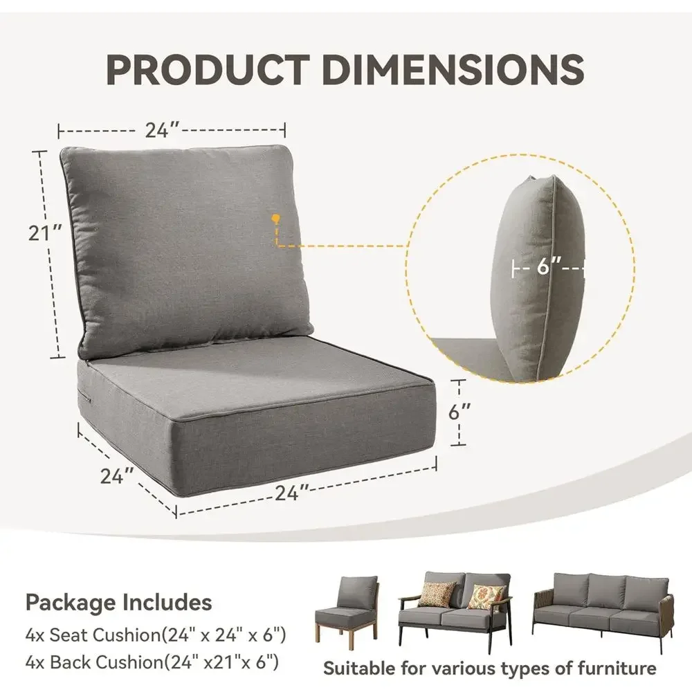 Набор уличных подушек, устойчи – обзор и цена Outdoor Furniture Cushions 24 X 24
