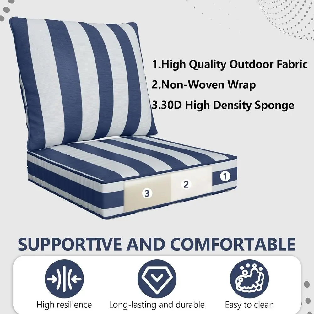 Комплект из 6 глубоких подушек – обзор и цена Outdoor Furniture Cushions 24 X 24