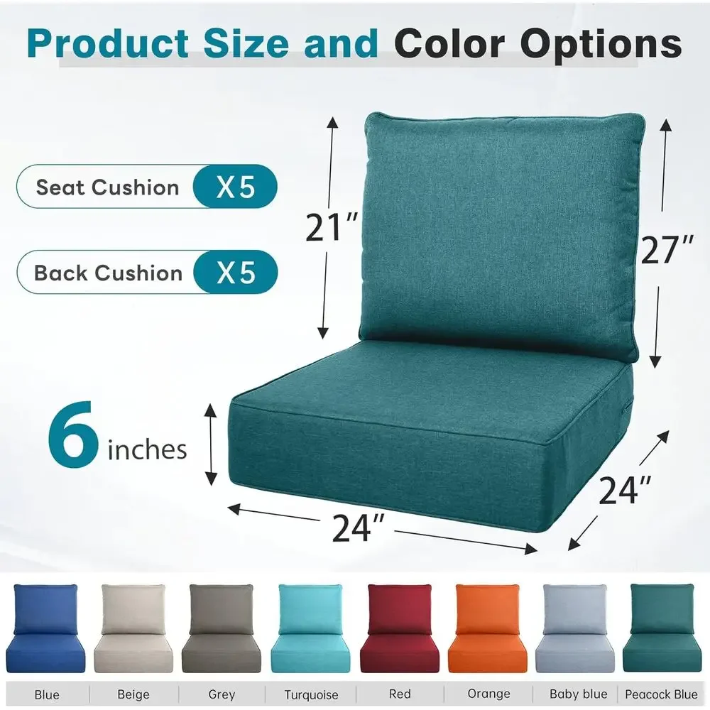 Набор из 6 толстых уличных под – обзор и цена Outdoor Furniture Cushions 24 X 24