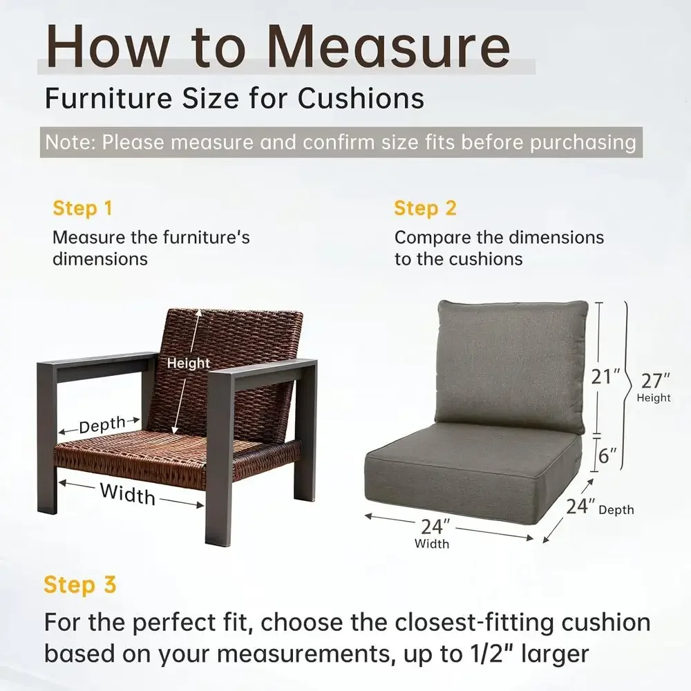 Набор из 6 толстых уличных под – обзор и цена Outdoor Furniture Cushions 24 X 24